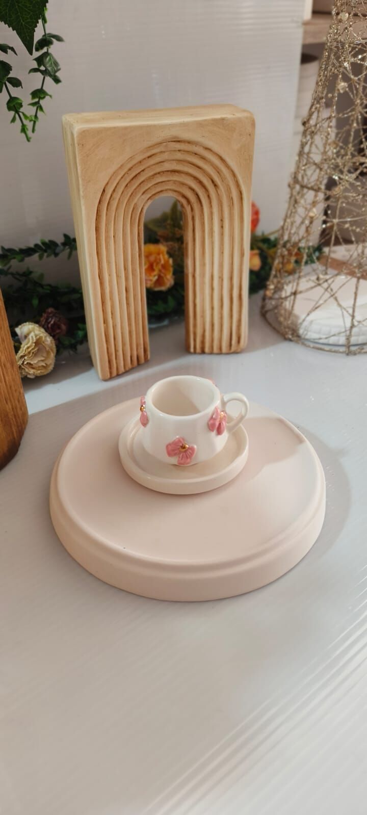 El Yapımı Seramik Türk Kahve Fincanı