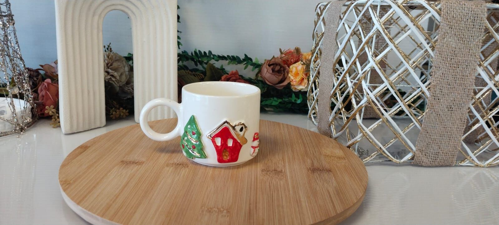 Seramik 24 K Altın Dekorlu Mug