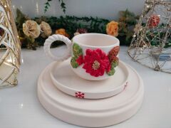 Seramik  24 K altın Dekorlu Mug